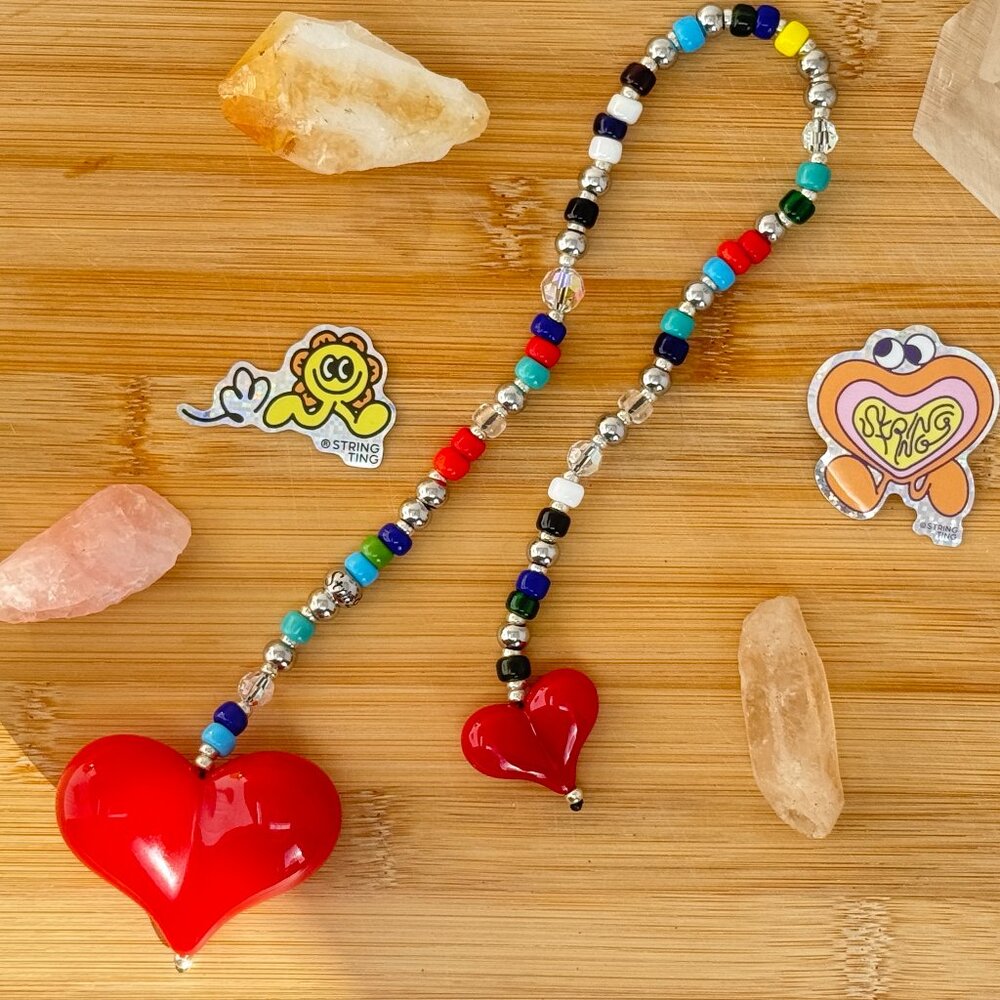 String Ting Big Love Bag Charm | Authentic Beaded Accessory | London